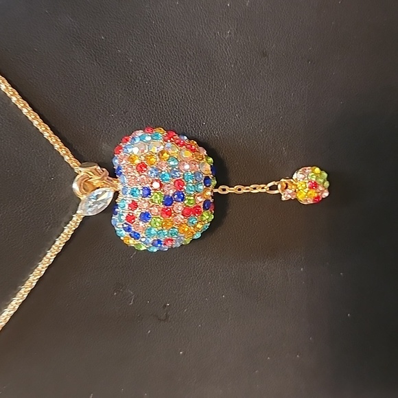 Betsey Johnson Jewelry - Gorgeous apple necklace with dangling smaller apple